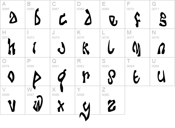Da Bomb uppercase A-Z preview