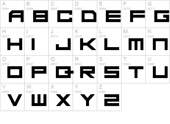 Da Mad Rave
 uppercase A-Z preview