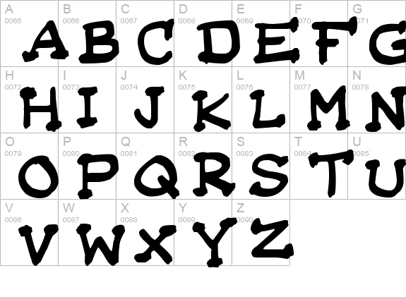Da Serif Kid
 uppercase A-Z preview