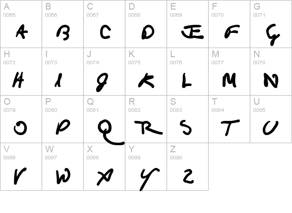 Da Vincian uppercase A-Z preview