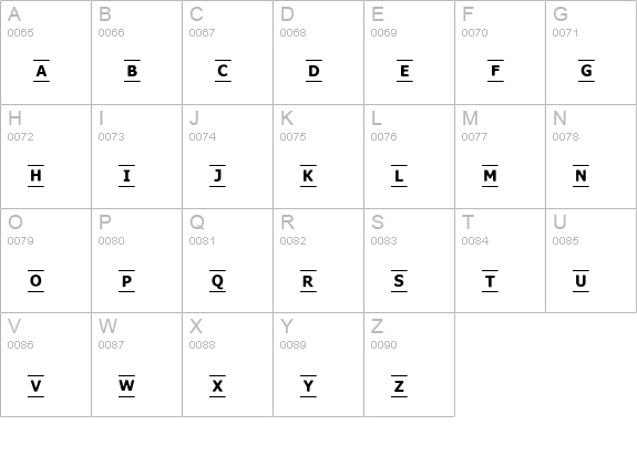 Dachsfont uppercase A-Z preview