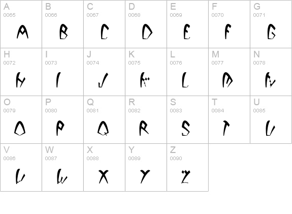 DackOne uppercase A-Z preview