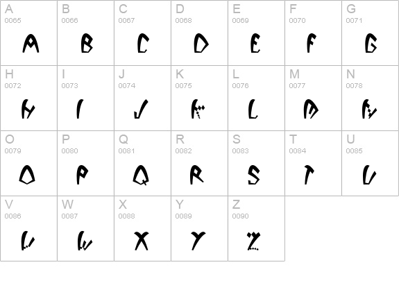 DackTwo uppercase A-Z preview