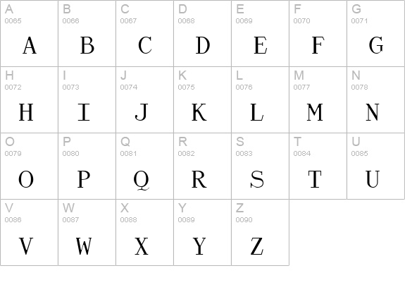 Dactylographe (Unregistered) uppercase A-Z preview