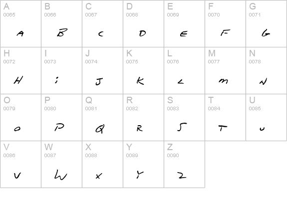 Dad's Recipe uppercase A-Z preview