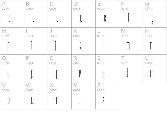 Daddy Longlegs NF uppercase A-Z preview