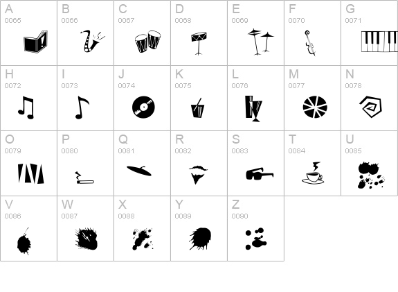 DaddyO Crazy uppercase A-Z preview
