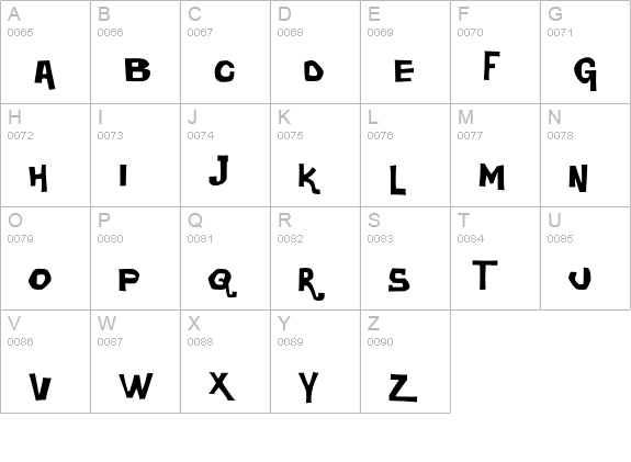 DaddyOSquare uppercase A-Z preview