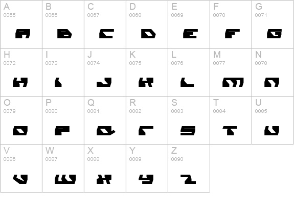 Daedalus uppercase A-Z preview