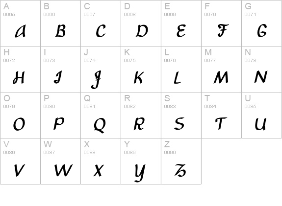 DaemonBold uppercase A-Z preview
