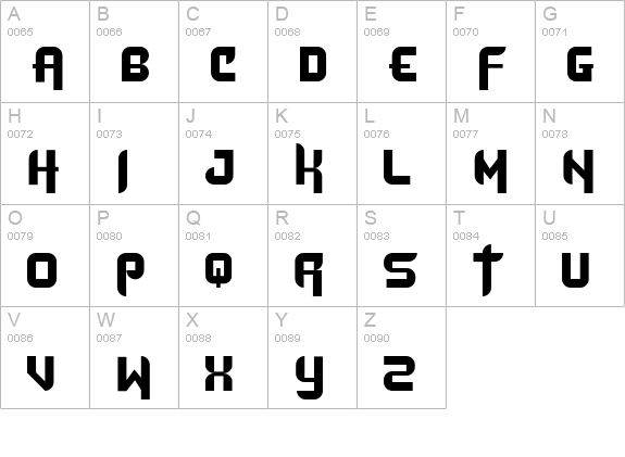 Dafunk2 uppercase A-Z preview