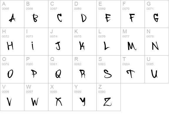 DAFXTER uppercase A-Z preview