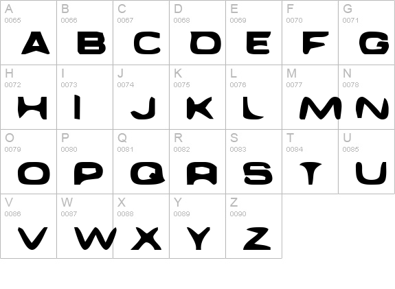 Daggmask Normal uppercase A-Z preview