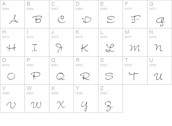 Dagobert uppercase A-Z preview