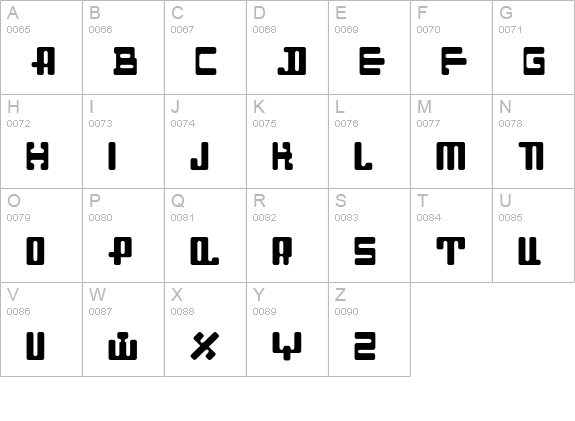 Dahgir-Round uppercase A-Z preview