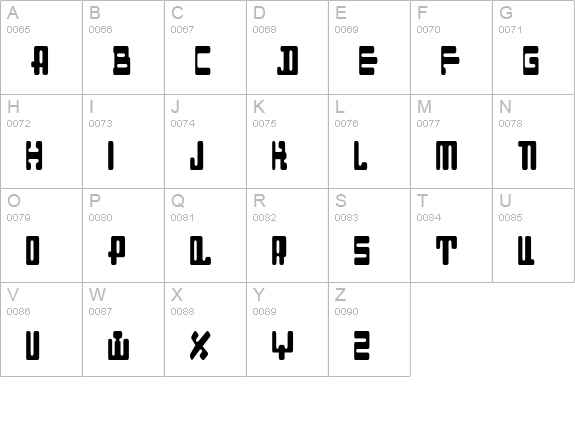 Dahgir-RoundCondensed uppercase A-Z preview