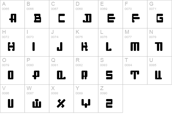 Dahgir-RoundSmCaps uppercase A-Z preview
