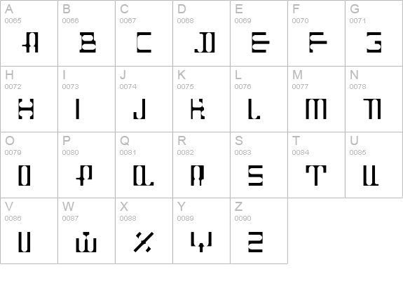 Dahgir-Square uppercase A-Z preview