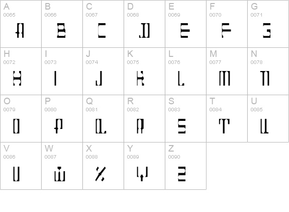 Dahgir-SquareCondensed uppercase A-Z preview