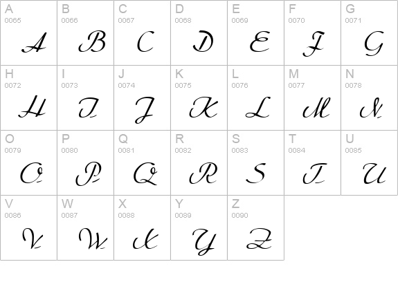 Dahrlin Regular uppercase A-Z preview