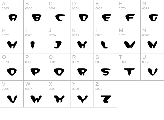 Daihead Bold uppercase A-Z preview