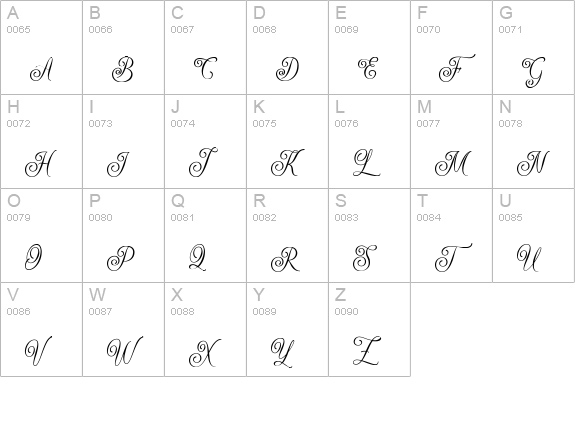 Daistty uppercase A-Z preview
