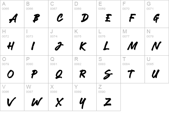 Daisy Mettur uppercase A-Z preview