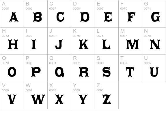 Daisy MF uppercase A-Z preview
