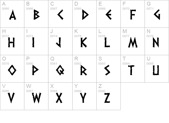 Dalek uppercase A-Z preview