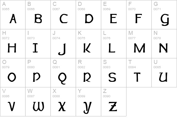 Dalelands Normal uppercase A-Z preview