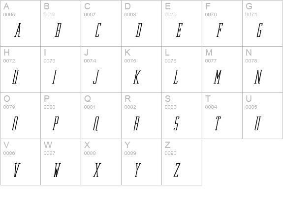 Dalle Italic uppercase A-Z preview