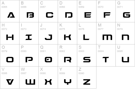 Dameron uppercase A-Z preview