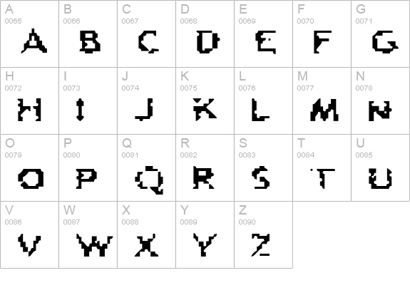 Damn the Man uppercase A-Z preview