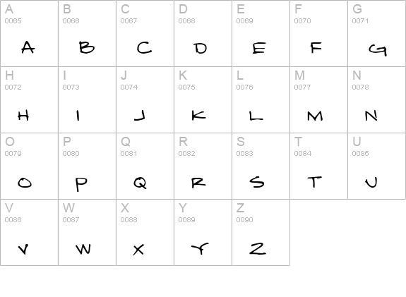 Damned Architect uppercase A-Z preview
