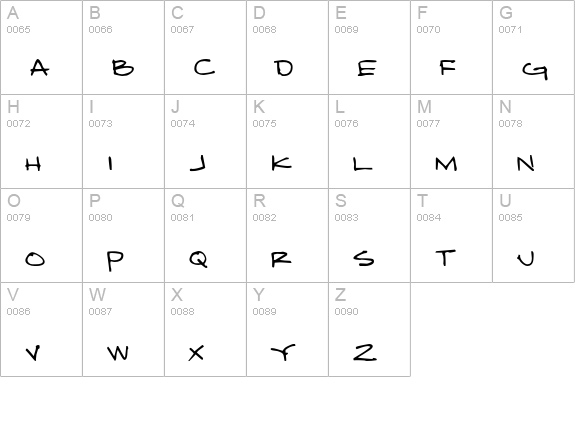 DamnedArchitect uppercase A-Z preview