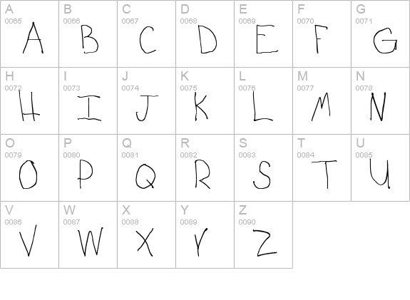 Dan Hand uppercase A-Z preview