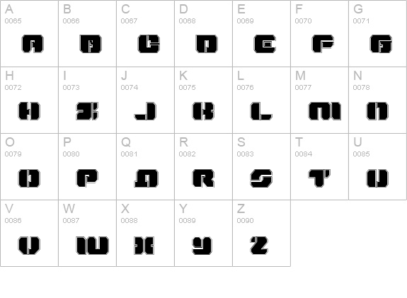 Dan Stargate Pro uppercase A-Z preview