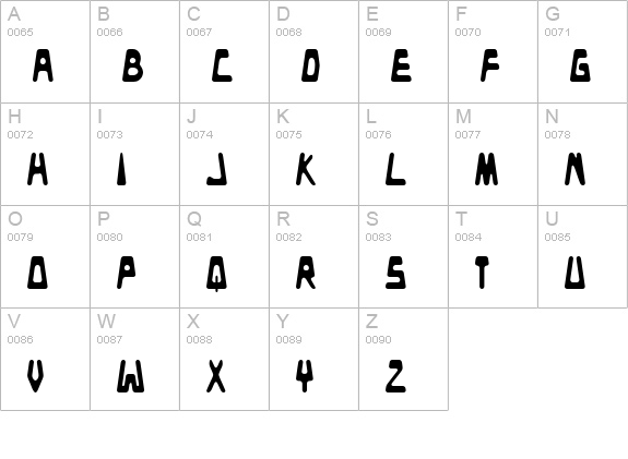 Danceclub uppercase A-Z preview