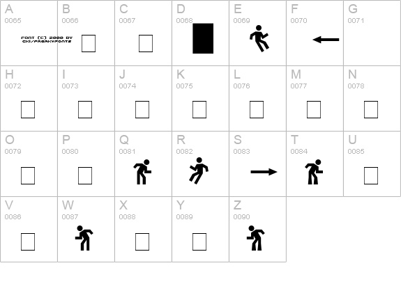 DanceFloor eXit uppercase A-Z preview
