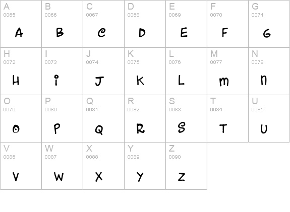 DanceParty uppercase A-Z preview