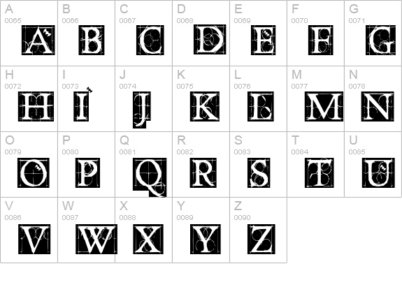 DancingVampyrish uppercase A-Z preview
