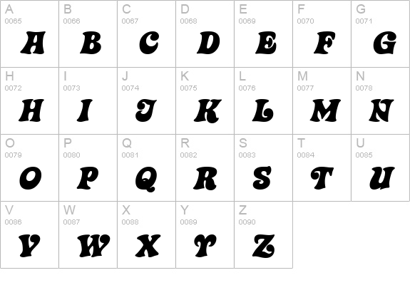 DandelionJF uppercase A-Z preview