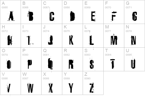 Dang uppercase A-Z preview