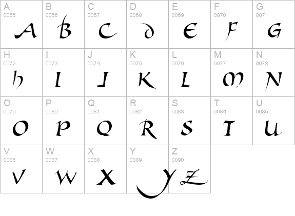Dangerous Regular uppercase A-Z preview