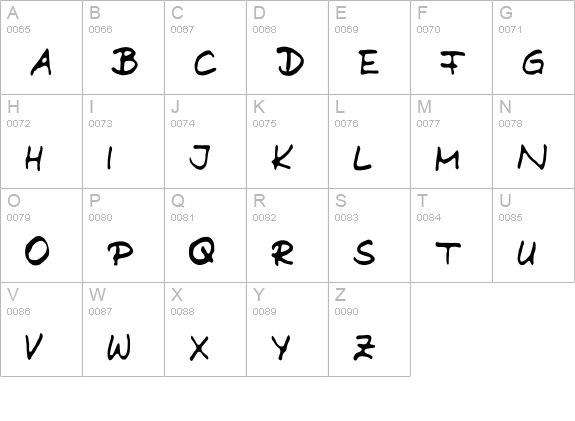 Dani uppercase A-Z preview