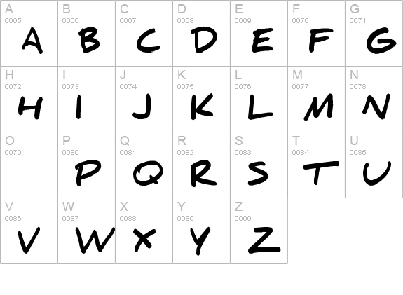 Daniel Black uppercase A-Z preview