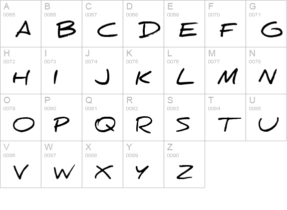 Daniel Bold uppercase A-Z preview