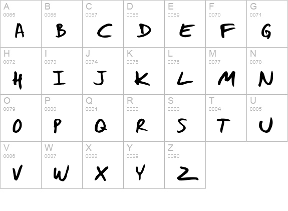 Daniel Werneck's Handwriting uppercase A-Z preview