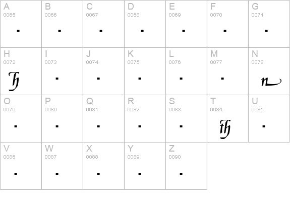 DanielaAlternates Regular uppercase A-Z preview
