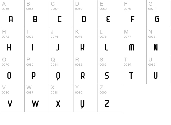 Danregular uppercase A-Z preview